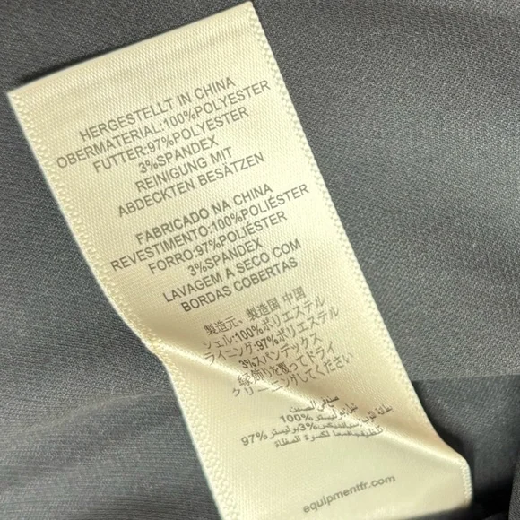 EQUIPMENT Blue Floral Print Wrap Tie Kimono Midi Button Up Dress v neck size 6 - Picture 7 of 9